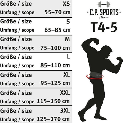 SEO. Gewichthebergürtel Amara Leder - Schwarz - C.P.Sports - T4 - 8 - Extra Breit Linkreich