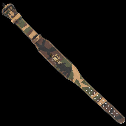 SEO. Gewichthebergürtel - Camouflage Grün - C.P. Sports - T4 - 9+11 - Normal Breit Linkreich