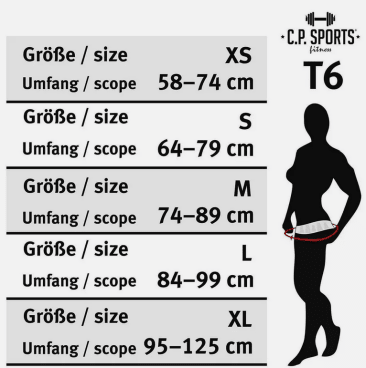 SEO. Gewichtshebegürtel - Echt Leder - C.P. SPORTS - T6 - Weiß Linkreich
