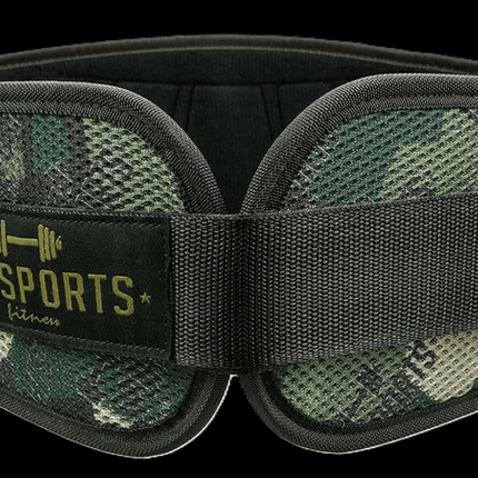 SEO. Gewichtshebegürtel /Profi /Ultraleichtgürtel Camouflage Grün - T7 - 3 - C.P. Sports - XS Linkreich