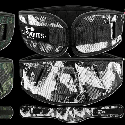 SEO. Gewichtshebegürtel - Profi - Ultraleichtgürtel Farbe: Camouflage - Oliv,Pink,Schnee Weiß - Camo Schnee Weiß Linkreich