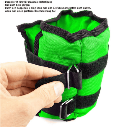 SEO. Gewichtsmanschetten 0,5 kg - neongrün (PAAR) - 0.5 Kg Linkreich