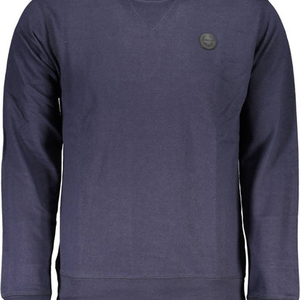 SEO. Gian Marco Venturi Sweatshirt Herren Blau – Gebürstetes Baumwoll - Sweatshirt ohne Reißverschluss - Blau Linkreich