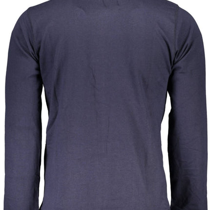 SEO. Gian Marco Venturi Sweatshirt Herren mit Reißverschluss – Blaues Langarm - Sweatshirt - Blau Linkreich
