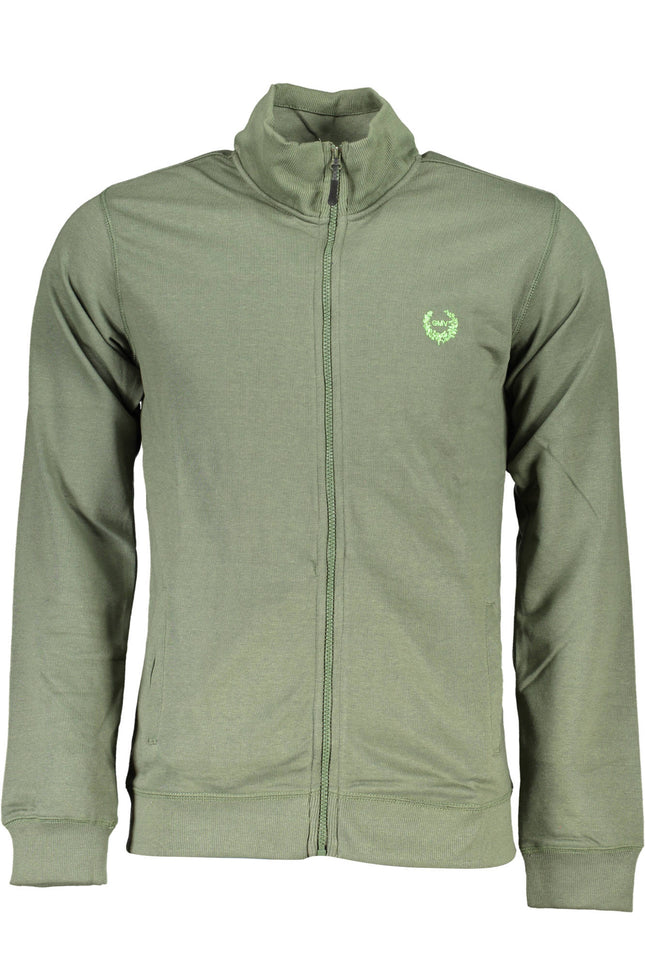 GIAN MARCO VENTURI Sweatshirt Herren mit Reißverschluss – Grün, gebürstet