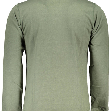 GIAN MARCO VENTURI Sweatshirt Herren mit Reißverschluss – Grün, gebürstet