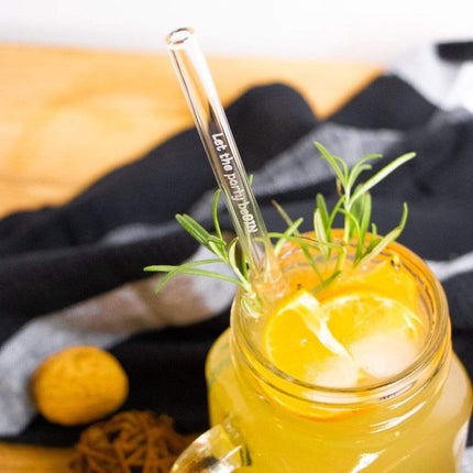 SEO. Gin Cocktail Glasstrohhalme Party Set mit 20 Gin Sprüchen & Zitaten - 20 Glastrinkhalme - 20 cm Linkreich