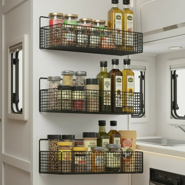 SEO. Gitter Regal Organizer XL für´s Wohnmobil Badezimmer - Küche - Linkreich