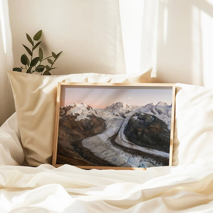 Gorner Glacier at Sunset – Monte Rosa’s Alpine Glow