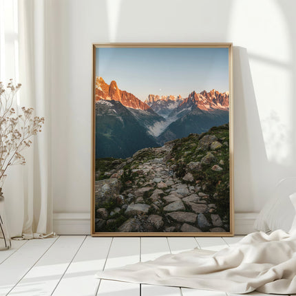 Mer de Glace Glacier Sunset | French Alps Photography Print