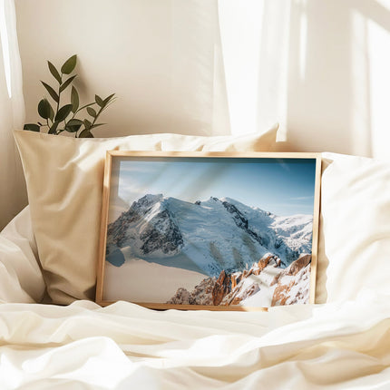 Cosmiques Arête and Mont Blanc Massif Wall Art – Chamonix Print