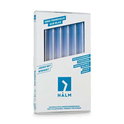 SEO. Glasstrohhalme 6x 20cm (Gerade) - Linkreich