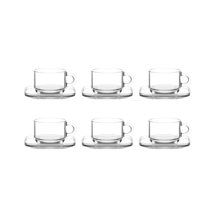 Glastassen mit Henkel Cozy 12er Set 225ml Lav