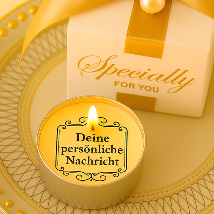 Glückslicht - Teelicht mit liebevoller Nachricht