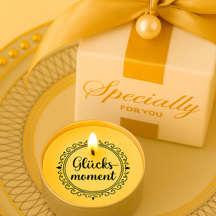 Glückslicht - Teelicht mit liebevoller Nachricht