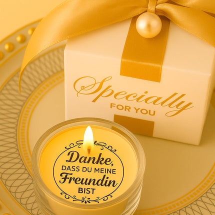 Glückslicht - Teelicht mit liebevoller Nachricht