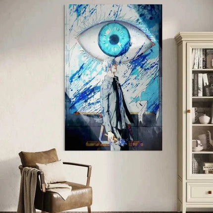 Gojo's Blue Eyes - Jujutsu Kaisen - Anime Leinwandbild (Canvas) kaufen bei Linkreich – Jetzt entdecken!