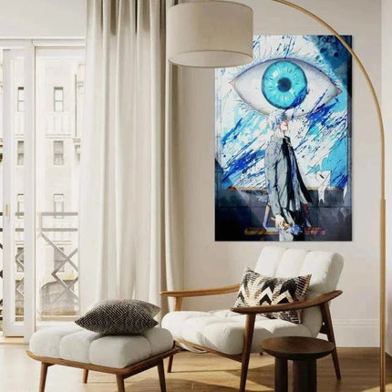 Gojo's Blue Eyes - Jujutsu Kaisen - Anime Leinwandbild (Canvas) kaufen bei Linkreich – Jetzt entdecken!