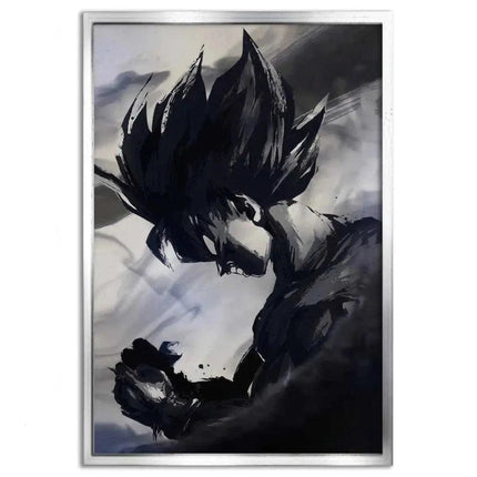 Goku Black and White - Dragon Ball - Anime Leinwandbild (Canvas) kaufen bei Linkreich – Jetzt entdecken!