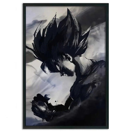 Goku Black and White - Dragon Ball - Anime Leinwandbild (Canvas) kaufen bei Linkreich – Jetzt entdecken!