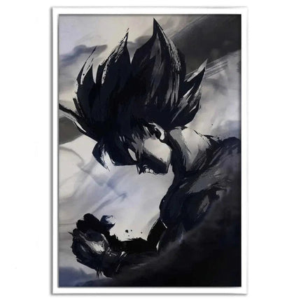 Goku Black and White - Dragon Ball - Anime Leinwandbild (Canvas) kaufen bei Linkreich – Jetzt entdecken!
