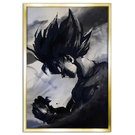 Goku Black and White - Dragon Ball - Anime Leinwandbild (Canvas) kaufen bei Linkreich – Jetzt entdecken!
