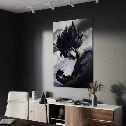 Goku Black and White - Dragon Ball - Anime Leinwandbild (Canvas) kaufen bei Linkreich – Jetzt entdecken!