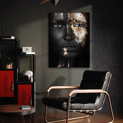Golden Face I - Leinwandbild Luxuriös (Canvas) kaufen bei Linkreich – Jetzt entdecken!