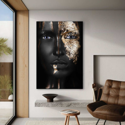 Golden Face I - Leinwandbild Luxuriös (Canvas) kaufen bei Linkreich – Jetzt entdecken!