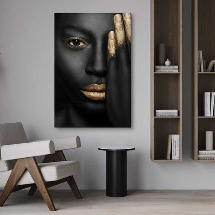 Golden Face II - Leinwandbild Luxuriös (Canvas) kaufen bei Linkreich – Jetzt entdecken!