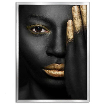 Golden Face II - Leinwandbild Luxuriös (Canvas) kaufen bei Linkreich – Jetzt entdecken!