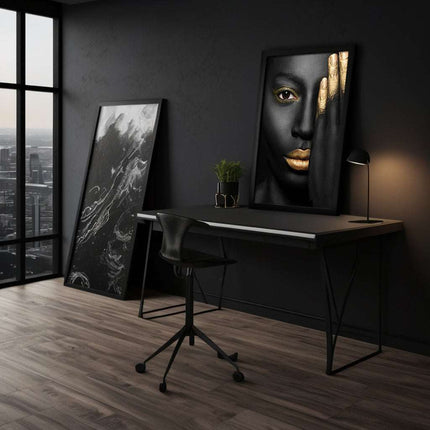 Golden Face II - Leinwandbild Luxuriös (Canvas) kaufen bei Linkreich – Jetzt entdecken!