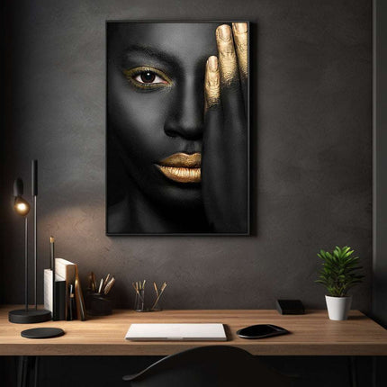Golden Face II - Leinwandbild Luxuriös (Canvas) kaufen bei Linkreich – Jetzt entdecken!