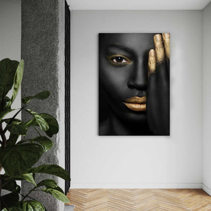 Golden Face II - Leinwandbild Luxuriös (Canvas) kaufen bei Linkreich – Jetzt entdecken!