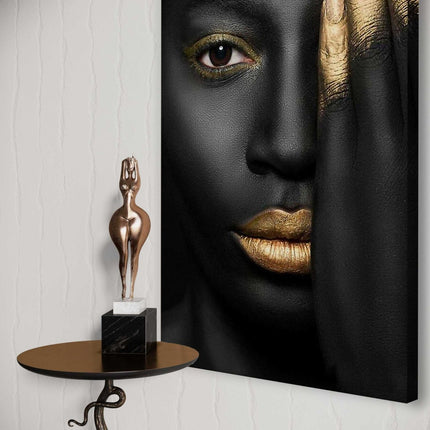 Golden Face II - Leinwandbild Luxuriös (Canvas) kaufen bei Linkreich – Jetzt entdecken!