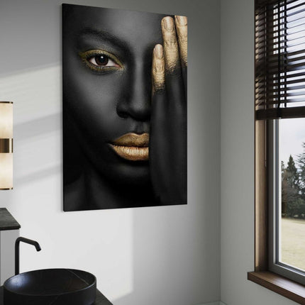Golden Face II - Leinwandbild Luxuriös (Canvas) kaufen bei Linkreich – Jetzt entdecken!