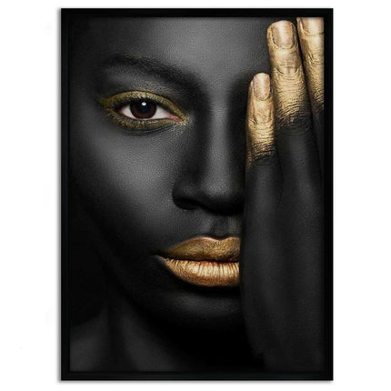 Golden Face II - Leinwandbild Luxuriös (Canvas) kaufen bei Linkreich – Jetzt entdecken!