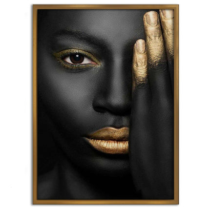 Golden Face II - Leinwandbild Luxuriös (Canvas) kaufen bei Linkreich – Jetzt entdecken!