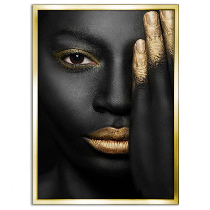 Golden Face II - Leinwandbild Luxuriös (Canvas) kaufen bei Linkreich – Jetzt entdecken!