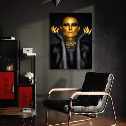 Golden Face III - Leinwandbild Luxuriös (Canvas) kaufen bei Linkreich – Jetzt entdecken!