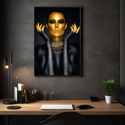 Golden Face III - Leinwandbild Luxuriös (Canvas) kaufen bei Linkreich – Jetzt entdecken!