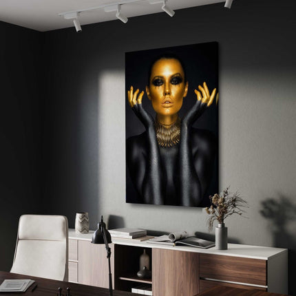 Golden Face III - Leinwandbild Luxuriös (Canvas) kaufen bei Linkreich – Jetzt entdecken!