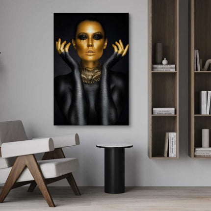 Golden Face III - Leinwandbild Luxuriös (Canvas) kaufen bei Linkreich – Jetzt entdecken!