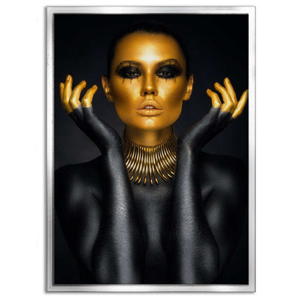 Golden Face III - Leinwandbild Luxuriös (Canvas) kaufen bei Linkreich – Jetzt entdecken!