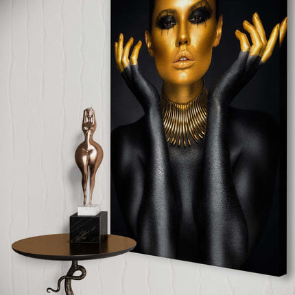 Golden Face III - Leinwandbild Luxuriös (Canvas) kaufen bei Linkreich – Jetzt entdecken!