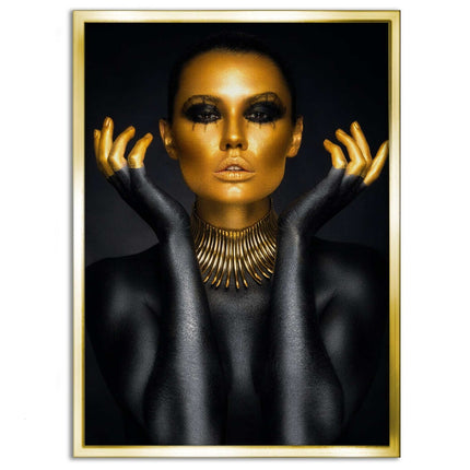 Golden Face III - Leinwandbild Luxuriös (Canvas) kaufen bei Linkreich – Jetzt entdecken!
