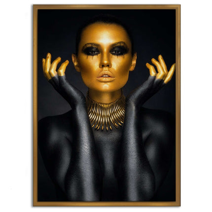 Golden Face III - Leinwandbild Luxuriös (Canvas) kaufen bei Linkreich – Jetzt entdecken!