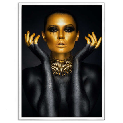 Golden Face III - Leinwandbild Luxuriös (Canvas) kaufen bei Linkreich – Jetzt entdecken!