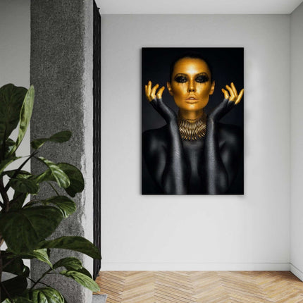 Golden Face III - Leinwandbild Luxuriös (Canvas) kaufen bei Linkreich – Jetzt entdecken!