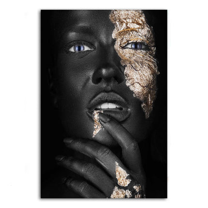 Golden Face IV - Leinwandbild Luxuriös (Canvas) kaufen bei Linkreich – Jetzt entdecken!